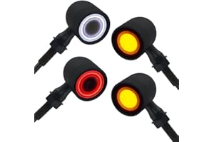 BOSYCY Motorcycle Turn Signals LED Front Rear Lights 4 PCS, Vintage 40 LEDs Switchback Blinkers for Running Turn Braking, Universal Fit Harley Chopper Bobber-Suzuki Yamaha Honda-Black
