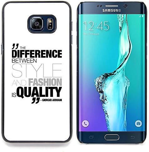 Qstar Colorful Printed Hard Protective Back Case Cover Shell Skin for Samsung Galaxy S6 Edge Plus / S6 Edge+ G928 (Differenece Style Fashion Quality Quote Armani)