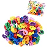 Pixnor 50pcs Girl's Hair Bobbles Bands Mini Baby Ponytail Elastic Stretchy Hairbands (Random Color)