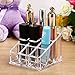 Cq acrylic 9 Grid Lip Gloss Organizer with Display and Lipstick Holder,3.7x3.7x2.6 inch,pack of 1