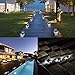 APONUO Solar Driveway Lights, Solar Dock Lights Outdoor Driveway Lighting IP67 Waterproof Outdoor Boat Dock Lamp for Driveway Stair Pathway Deck Cool White （8 Packs）