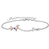 TOAKOT Dachshund Bracelet for Women 925 Sterling Silver Opal Dachshund Adjustable Bracelet Jewelry Gifts