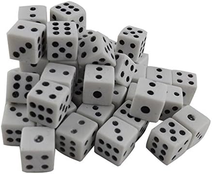 Ellami 100 White Dice - 8mm