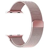 GEOTEL Apple Watch Replacement Band, Milanese Loop Stainless Steel Bracelet Strap Band for Apple Watch All Models with Unique Magnet Lock(No Buckle Needed)