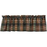 Park Designs Farmhouse Kitchen Valances for Windows - Rustic Lodge Wood River | Fall Decor Window Valance Curtains | Plaid Curtain Valances for Windows | BOHO Living Rooms &amp; Bathrooms | 72" x 14"