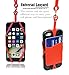 Universal Lanyard Cell Phone Neck strap Case Cover Holder Wrist Strap With ID Card Slot For iPhone 6 6S 7 Plus Galaxy S7 S7 Edge Note 3 4 5 and Other Mobile Phones (Red)
