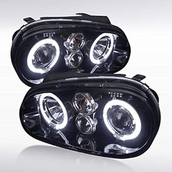 Autozensation For Volkswagen Golf GTI MK4 [Glossy Black] Halo Projector Headlights