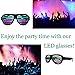 Sourcingbay Pack of 2 LED Flashing Glasses with USB Charger Music Sound Activated for Kids Adults