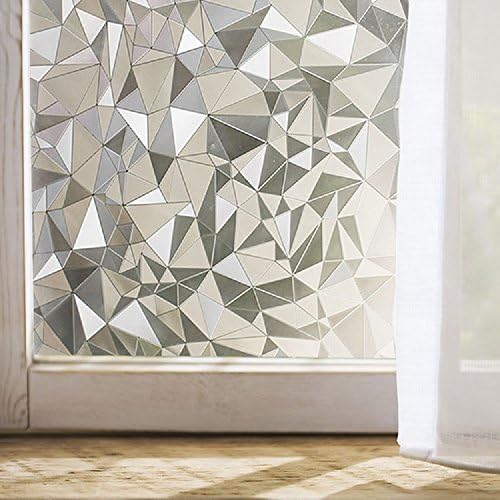 Viclover Non-Adhesive Static Frosted Window Film Privacy Decorative Glass Films for Office and Home 17.71 inches by 78.74 inches