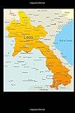 Map of Laos Journal: 150 page lined notebook/diary by 