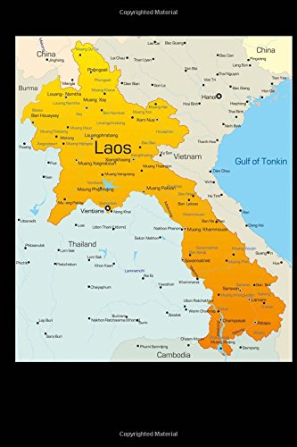 Map of Laos Journal: 150 page lined notebook/diary by Cool Image