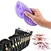 ESARORA Makeup Brush Cleaning Mat, Makeup Brush Cleaner Set of 3 Mini Cosmetic Brush Cleaner Mat Portable Washing Tools (Purple)