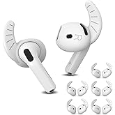 5 Pairs of Ear Hooks Applicable to for AirPods 4th Generation, Non-Slip Silicone Ear Hooks for AirPods 4 (2024) (White)