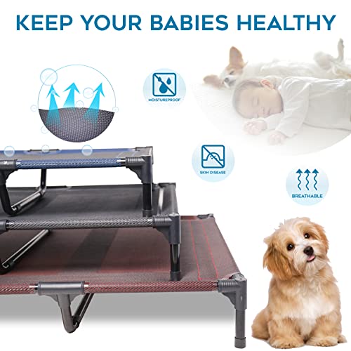 SUDDUS Elevated Dog beds Waterproof Outdoor, Portable Raised Dog Bed
