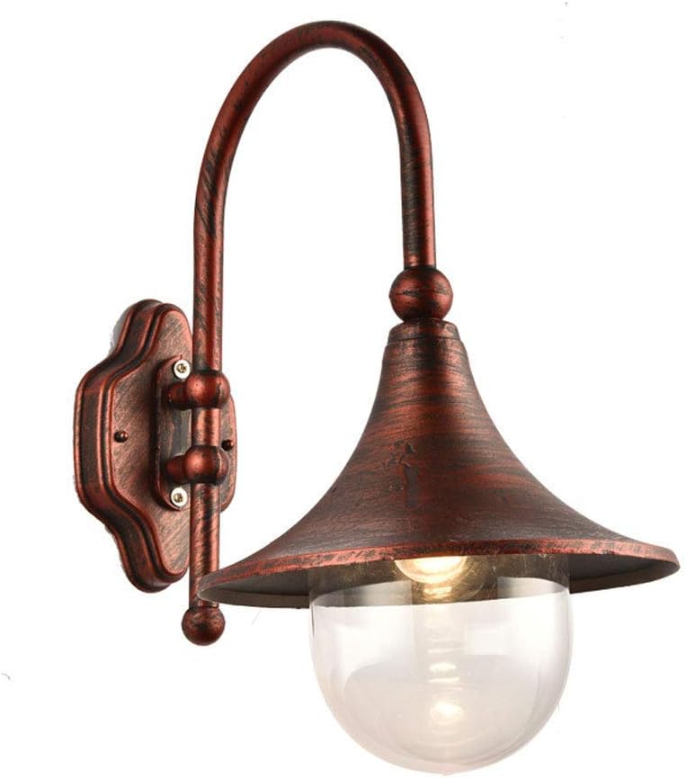 Lámpara de pared de óxido impermeable para exteriores, lámpara de pared