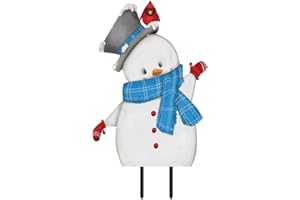 Briarwood Lane Jolly Winter Snowman Metal Yard Art
