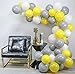 PartyWoo Gray Yellow White Balloons, 60 pcs 12 Inch Pack of Yellow Balloons, Gray Balloons, White Balloons, Yellow Grey Balloons for Yellow Party Decorations, Yellow Gray Baby Shower Decorations