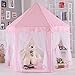 Intime Kids Play Tent Pink Hexagon Princess Castle Playhouse for Girls Children Play Tent with LED Lights Indoor and Outdoor