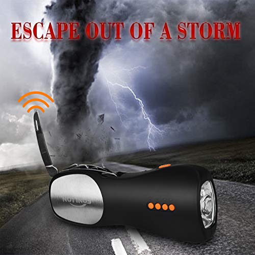 [Upgraded Version] EONLION Emergency Radio with Hand Tool Kit, 2000mAh Power Bank Hand Crank Self Powered AM/FM NOAA Weather Radio with Alarm, LED Flashlight - Thumbnail 5