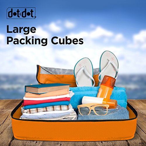 Dot&Dot Large Packing Cubes for Travel - 4 Piece Luggage Accessories Organizers - Thumbnail 6
