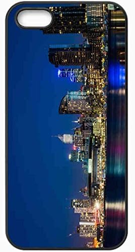 Protective Case Back Cover For iPhone 5 5S Case Melbourne Victoria Australia Etihad Stadium Docklands Yarra River Black