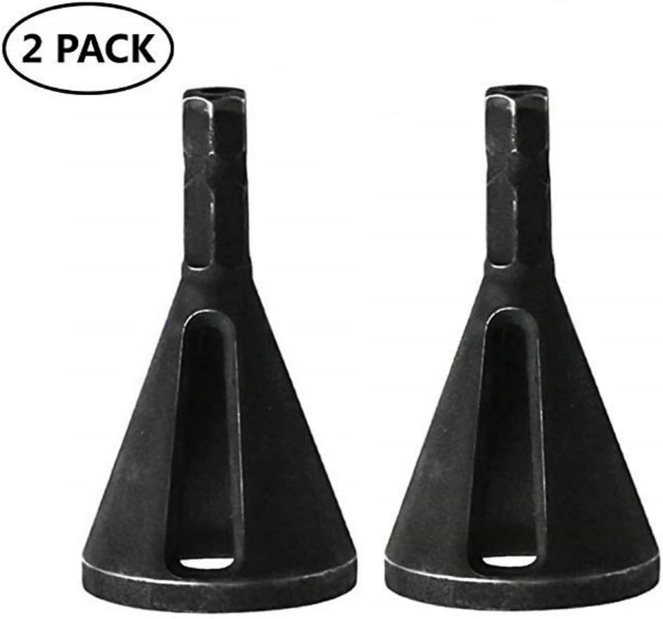 Deburring External Chamfer Tool Stainless Steel Remove Burr Tools for Drill Bit, Quickly Repairs Damaged Size 8-32 Bolts (Black 2 Pack)
