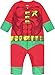 DC Comics Robin Toddler Boys Zip Up Cosplay Costume Coverall and Cape 2T