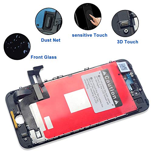 SZRSTH Compatible with iPhone 7 Plus Screen Replacement Black 5.5 Inch LCD Display with 3D Touch Screen Digitizer Frame Full Assembly Include Full Free Repair Tools Kit+Instruction+Screen Protector - Thumbnail 3