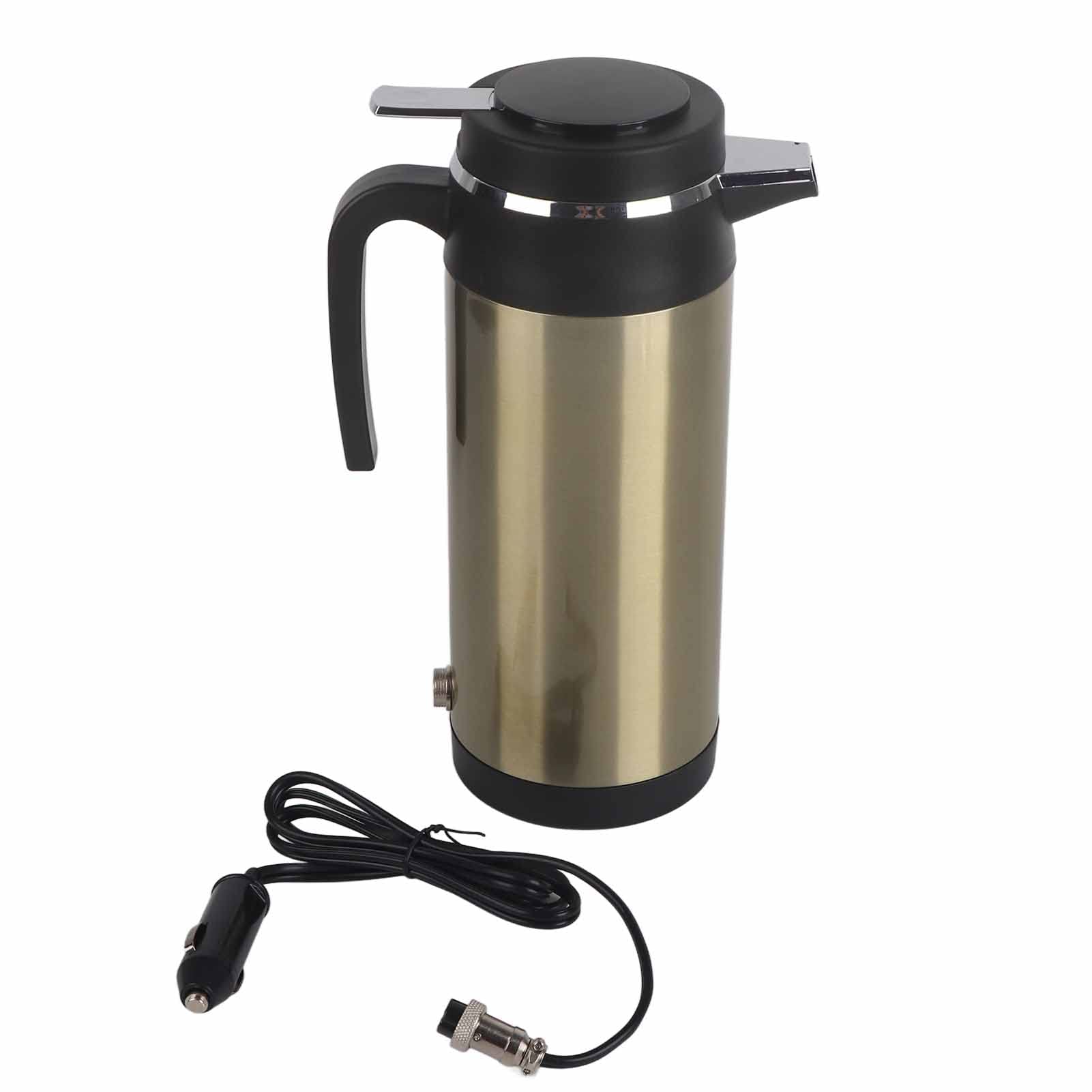 Keenso Electric Kettle, 1200ML Stainless Steel Auto Kettle Portable Electric Car Kettle with Cigarette Lighter for Tea Coffee Milk Hot Water (24V) Automotive Electronics
