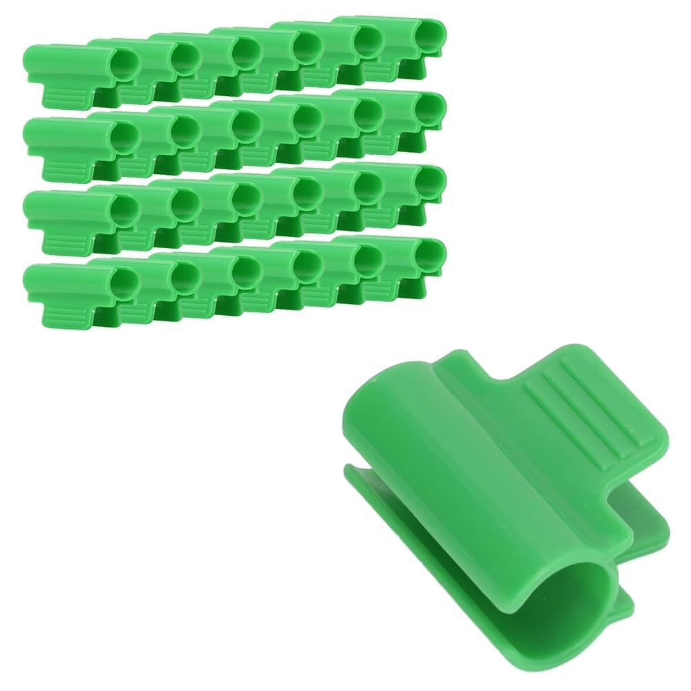 Cyrank 24PCS Greenhouse Clamps, Greenhouse Hoops for Raised Beds Plant Clips for Netting Garden Net Clips Film Row Cover Netting Tunnel Hoop Shed Film Clip Shading Net Rod Clips Film Buckles(19mm)