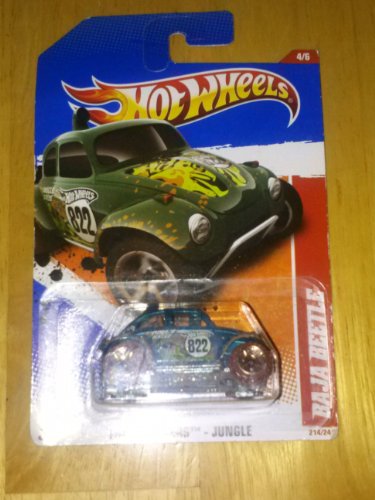 HOT WHEELS 2011 THRILL RACERS JUNGLE 4/6 TEAL GREEN BAJA BEETLE 214/244