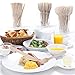 POPCO 250-Piece Disposable Wooden Cutlery Set: 100 Forks, 100 Knives, 50 Spoons, 6.5 inches Length, 100% All-Natural, Eco-Friendly, Biodegradable, and Compostable