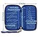 RFID Travel Passport & Document Organizer Zipper Case, Blue