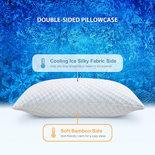 ELIBABA Cooling Side Sleeper Pillows for Neck and Shoulder Pain Relief