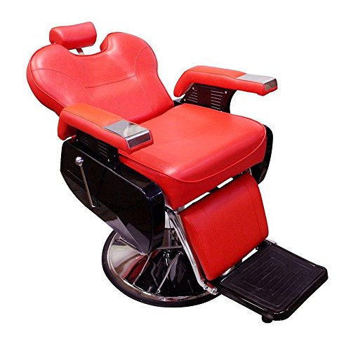 Real Relax Salon Hydraulic Recline Barber Chair Beauty Shampoo Spa chair All Purpose Red