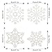 YLINGSU 66+ Large Christmas Snowflake Window Clings Decorations - Baubles / elk -Winter Wonderland Xmas Party Stickers Decal Ornaments (white)