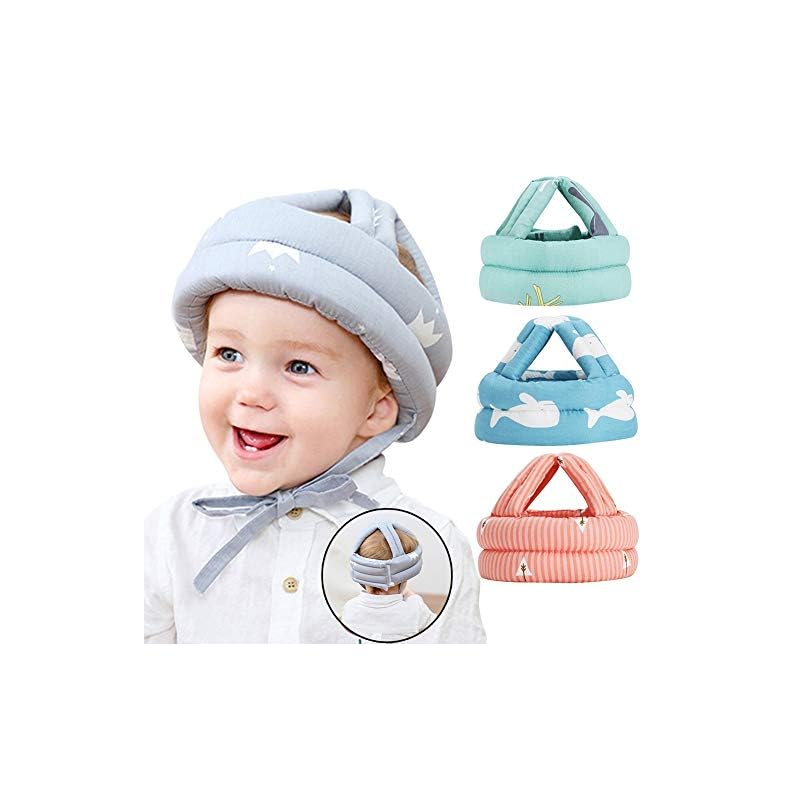 CXZ Baby Head Protector for Crawling,Infant Safety Helmet & Walking Baby Helmet，for Age 6-36 Months (Blue)