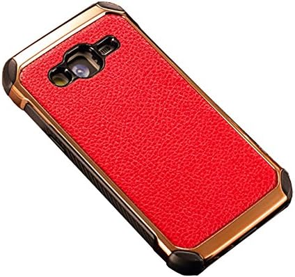 J2 Case,AKHVRS [Shock Absorption] [Drop Protection] [Tough Armor] Slim Hybrid Dual Layer Armor Defender Protective Case Cover for Samsung Galaxy J2 (Red)