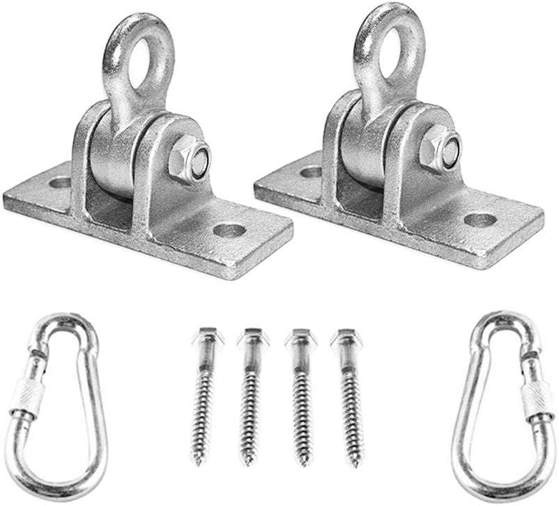 Evenlyao Heavy Duty Swing Hangers Playground Silent Swing Hook 304 Stainless Steel Ceiling Hook With Bolt Snap Hook Clip Heavy Duty For Concrete Wooden Sets Yoga Hammock Chair Sandbag Swing Sets