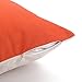 HT&PJ Decorative Cotton Linen Square Throw Pillow Case Cushion Cover Orange Abstract Fox Design 18 x 18 Inches