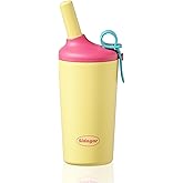 Sidagar 16 oz Coffee Tumbler, Stainless Steel Leak proof Travel Mug, Insulated Coffee cup with Lid and Straw, Drinks Flask for Women yellow