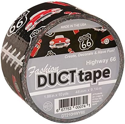 Signature Crafts DT210HWY66 Printed Singles Highway 66 Fashion Duct Tape, 10 yd 1.88"