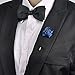 ZAKI L'vow Satins Rose Brooch for Wedding Handmade Lapel Pin Flower Boutonniere for Suit Pack of 6 (Royal Blue#6pcs)