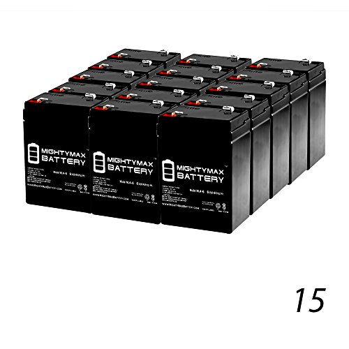 6V 4.5Ah UPS Battery for SL Waber POWERHOUSE 420T - 15 Pack - Mighty Max Battery brand product