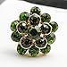 L'VOW Small Size 1.8cm Silver Crystals Flower Brooches Corsage Bouquet Decor Pack of 12 (Colorful)