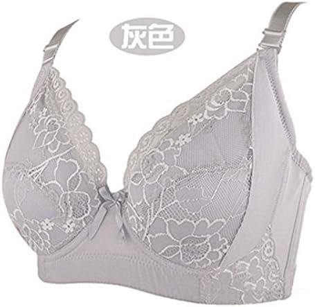 Richard Nguyen New Brand Push Up Sexy Lace Bra For Women Intime Cotton Lingerie C D Dd E Cup Bra Gray 40 90