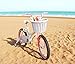 Colorbasket Front Handle Bar Juinior Bike Basket, Wicker, Leather Straps, White