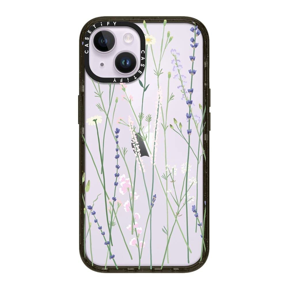 CASETiFY Impact iPhone 14 Case [4X Military Grade Drop Tested / 8.2ft Drop Protection] - Gigi Garden Florals - Glossy Black — image 1