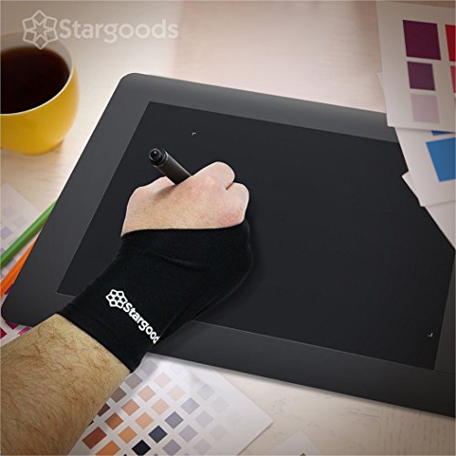 Digital Artist Glove for Graphic Drawing Tablet, Two Finger Sketch