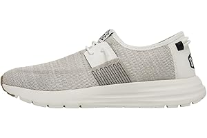 HEYDUDE Hey Dude Sirocco Dual Knit Sneakers for Men - Removable Foam Insole - Textile Upper - Round-Toe Design